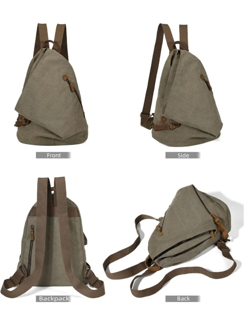 Vintage Canvas Backpack - Large Casual Daypack for Outdoor Travel & Hiking